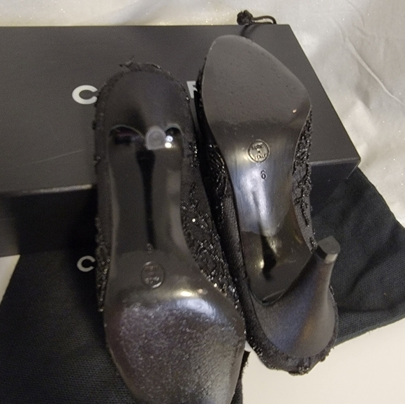 Chanel Black Beaded Evening Heels 6 - Picture 11 of 11
